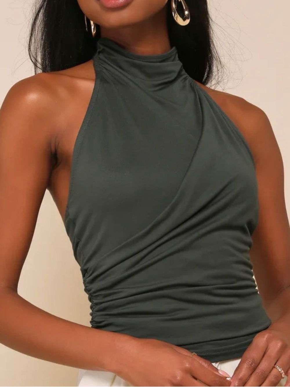 Lulu's Olive Green Sleeveless Top